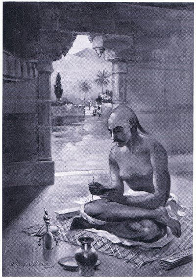 Kalidasa che scrive il 